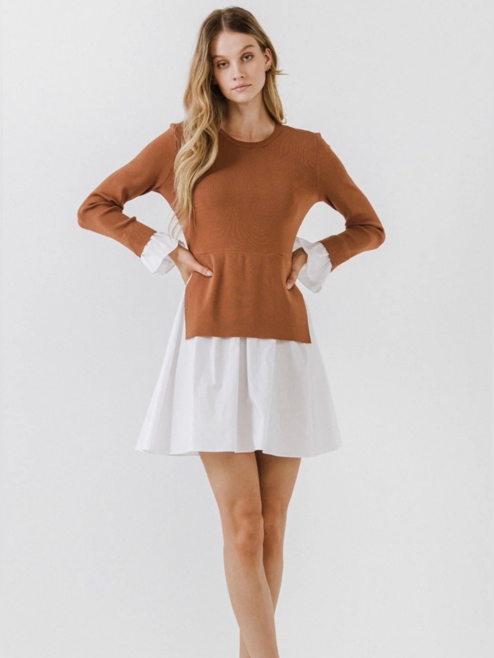 English Factory Combo Knit Mini Dress Size Small NWT - C54-106
